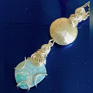 Elegant Sterling Silver Australian Opal Doublet Pendant New